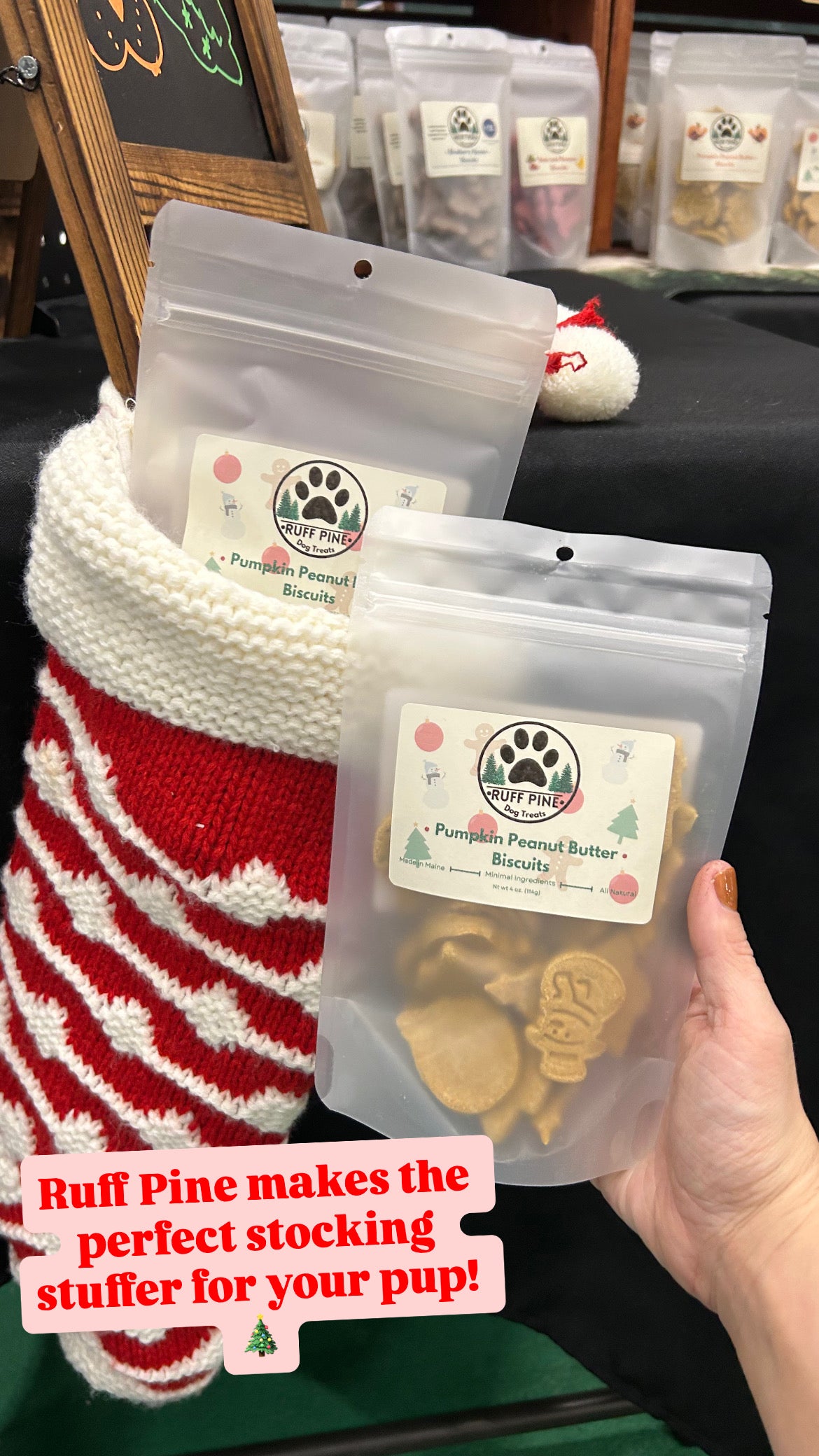 Christmas Peanut Butter & Pumpkin Biscuits