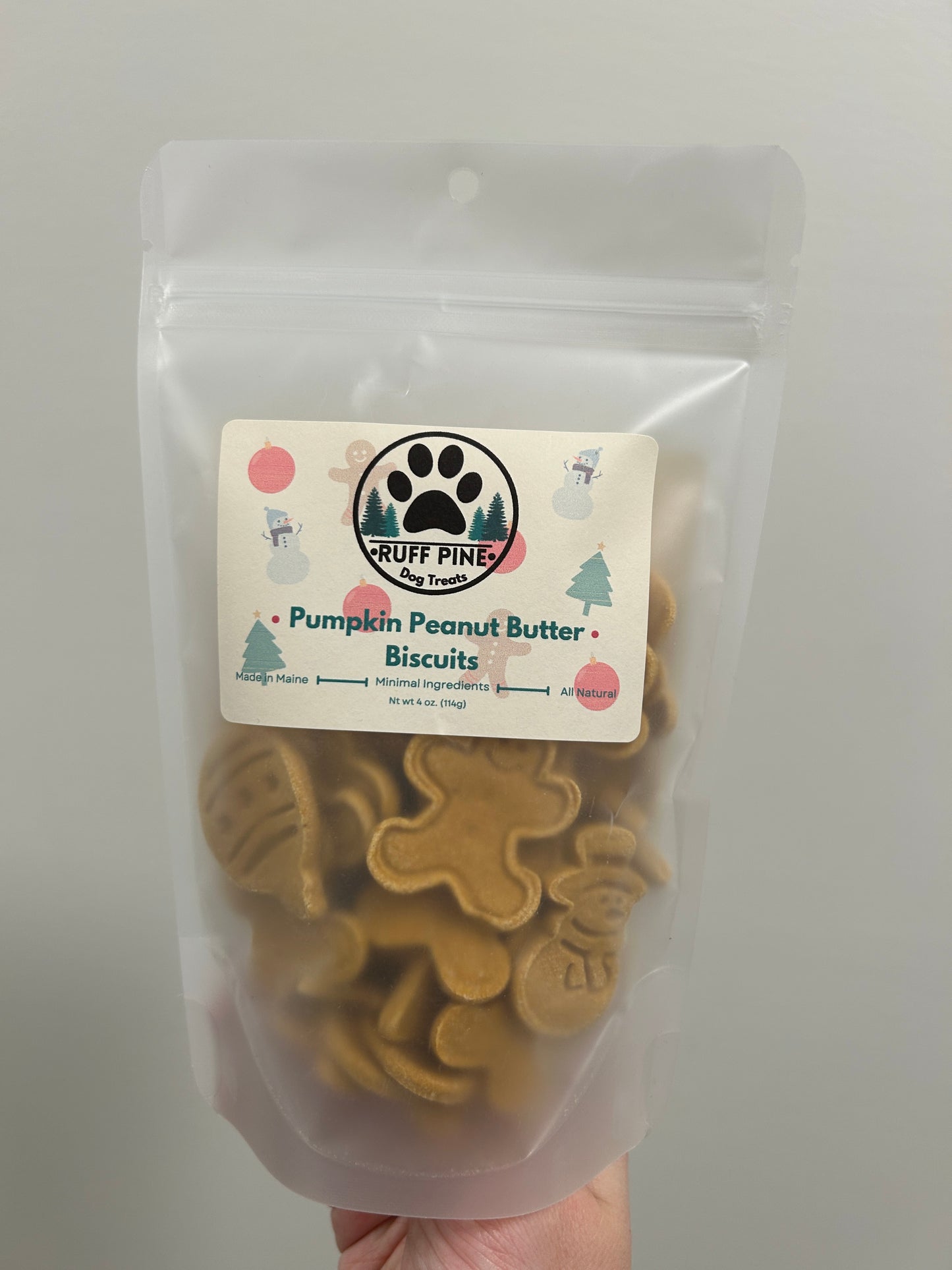 Christmas Peanut Butter & Pumpkin Biscuits