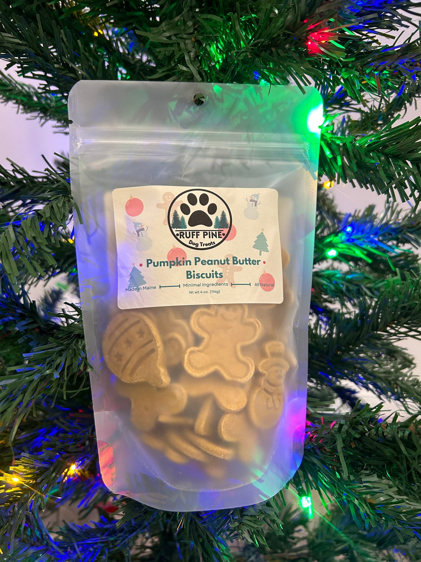 Christmas Peanut Butter & Pumpkin Biscuits