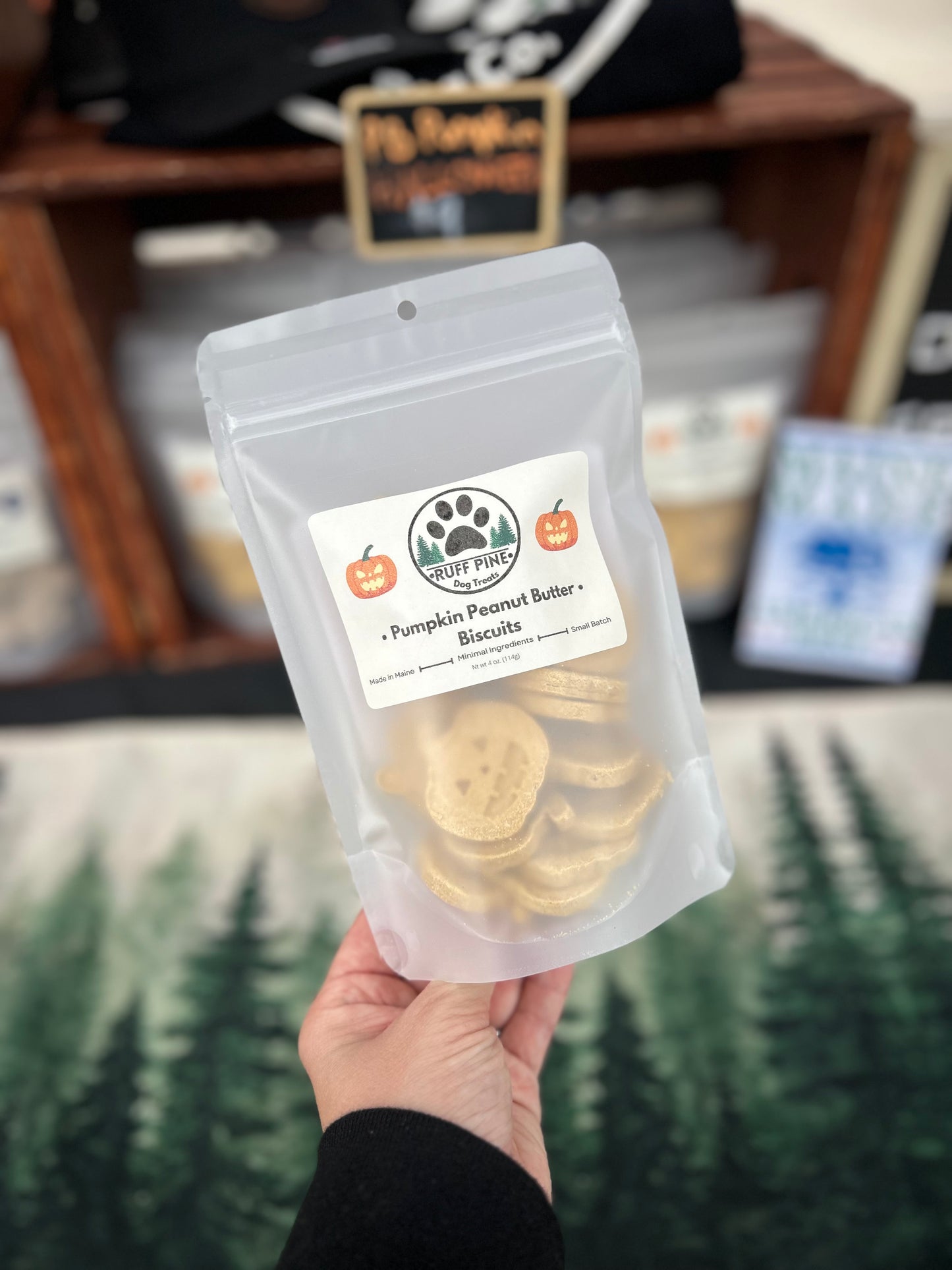 Halloween Peanut Butter & Pumpkin Biscuits